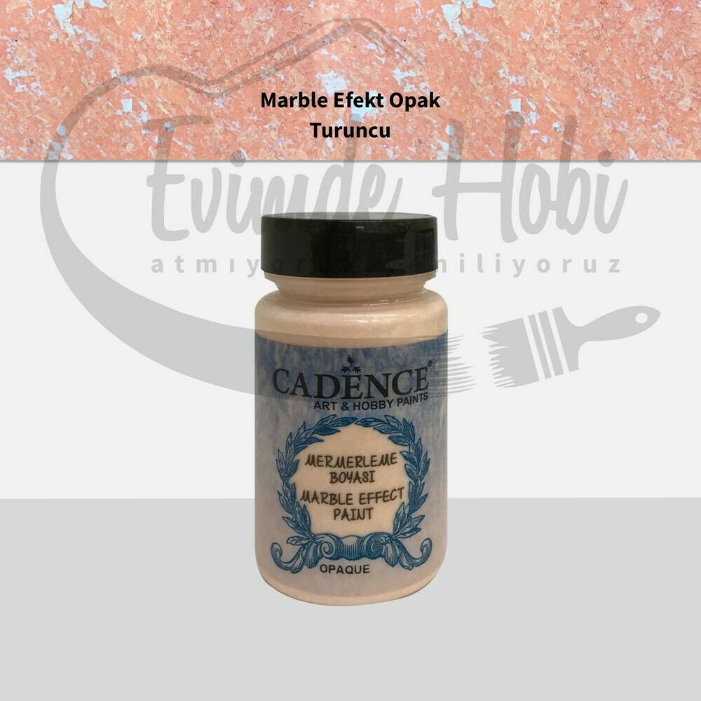 Cadence Opak Mermer Boyası 28 Turuncu 90ML EvimdeHobi