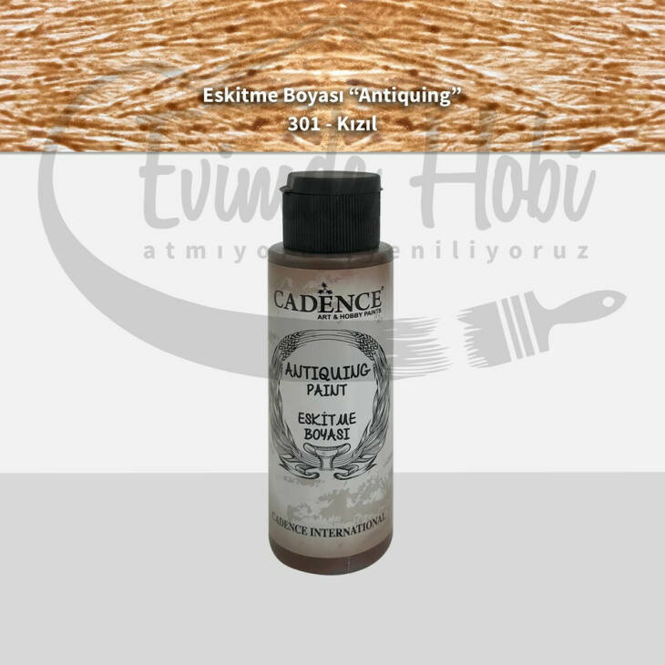 Cadence Eskitme Boyası Antiquing 301 Kızıl 70ML EvimdeHobi