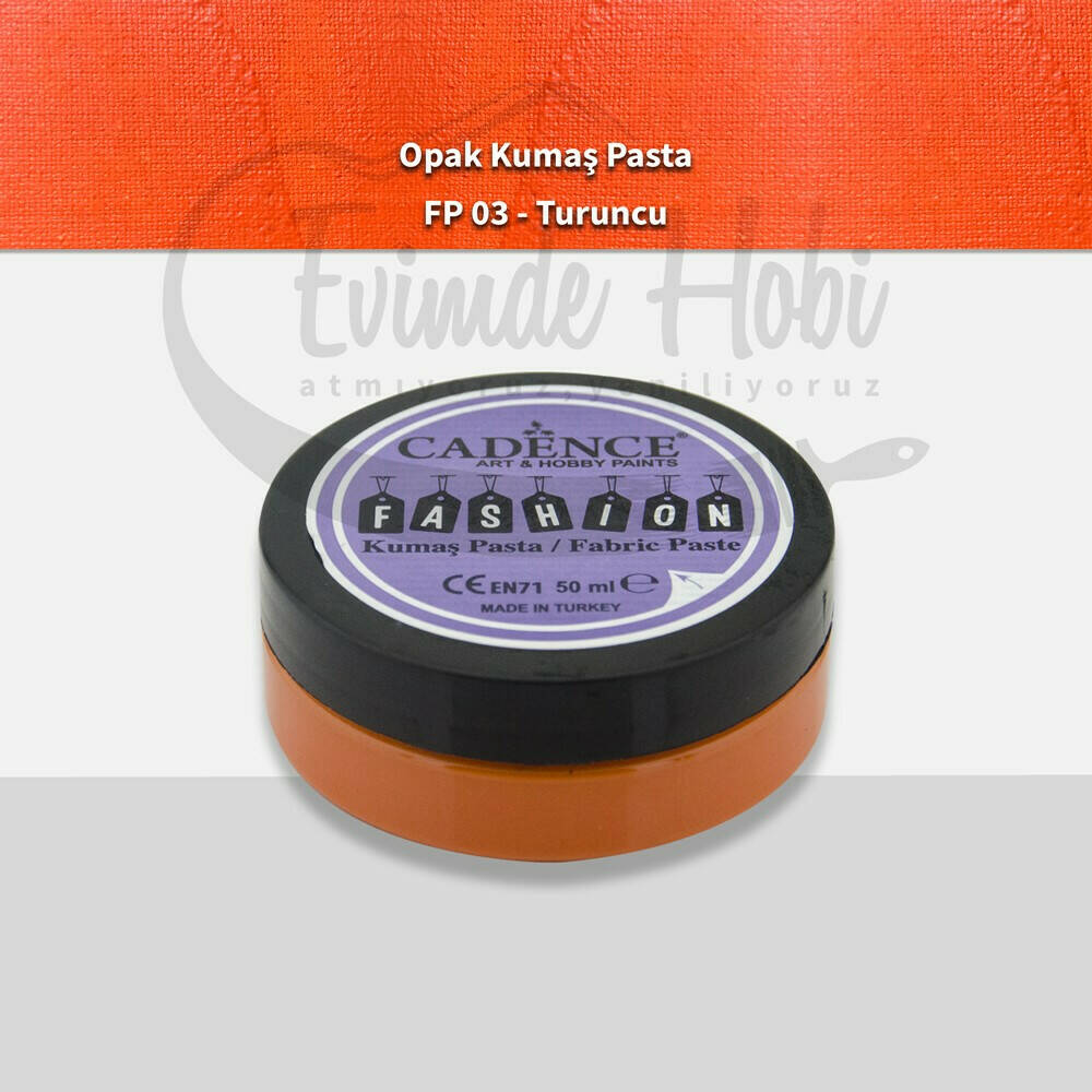 FP03 Turuncu Fashion Kumaş Pasta EvimdeHobi
